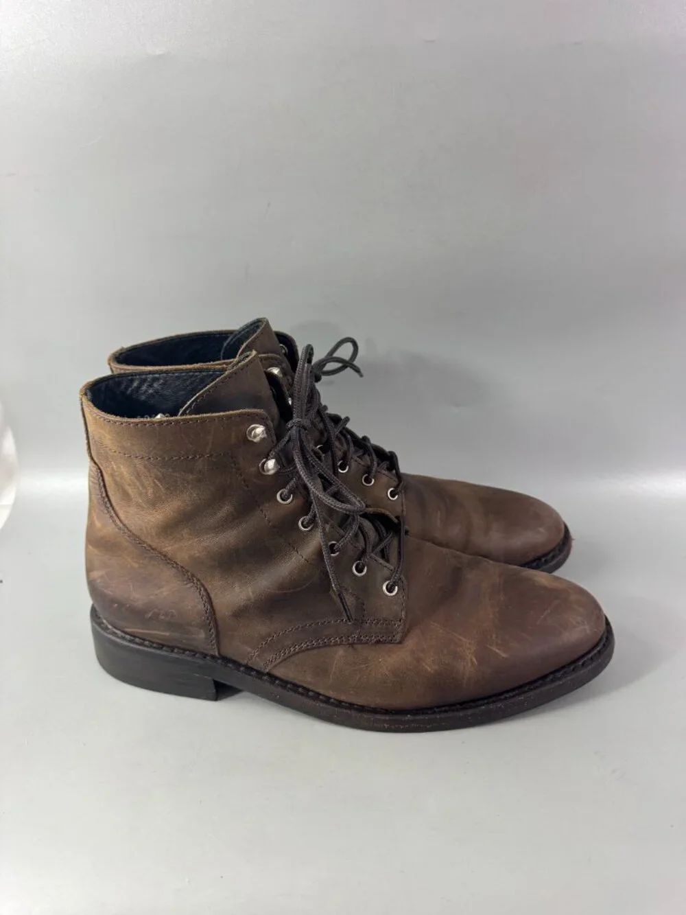 Thursday Boot Co. President Mocha Leather Men's Ankle Boots, Size 12.5